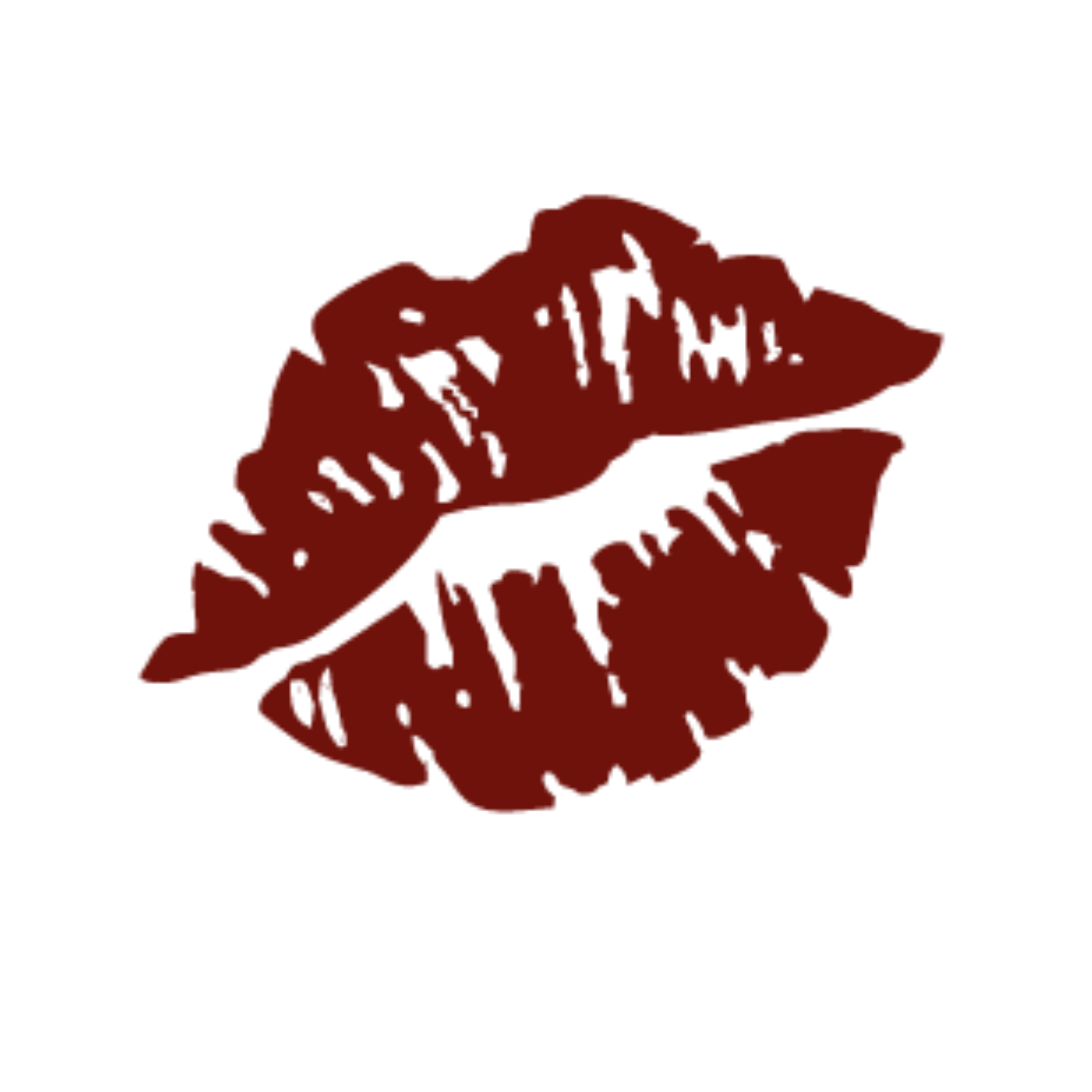 Red Kiss outline; besos method