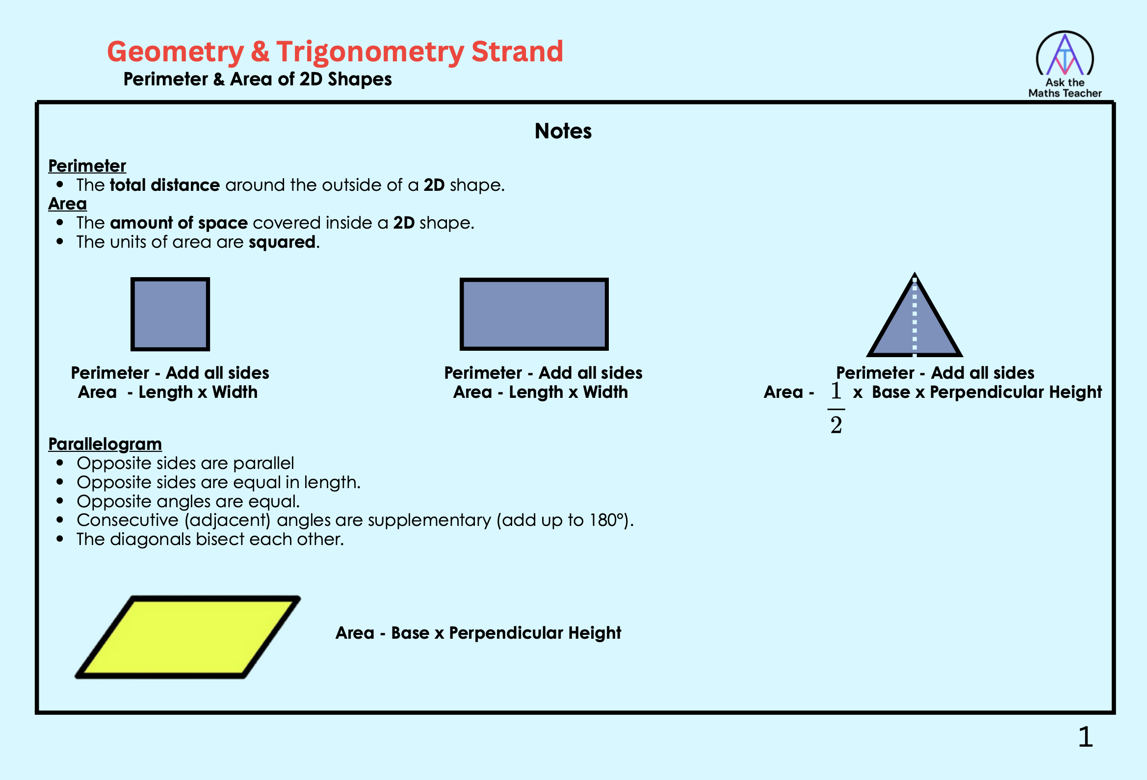 Geometry & Trigonometry Flashcards