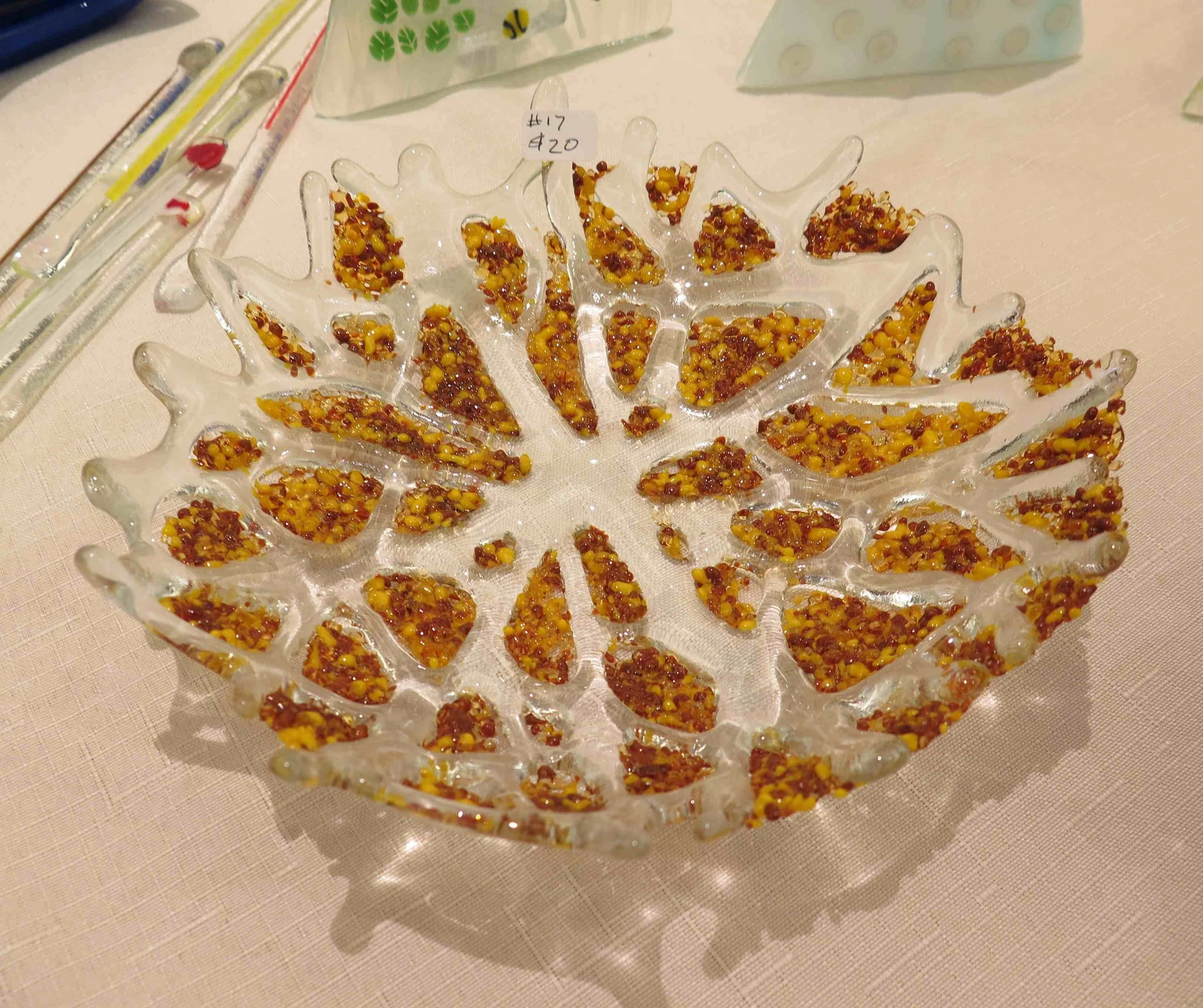 Petal Bowl - Amber