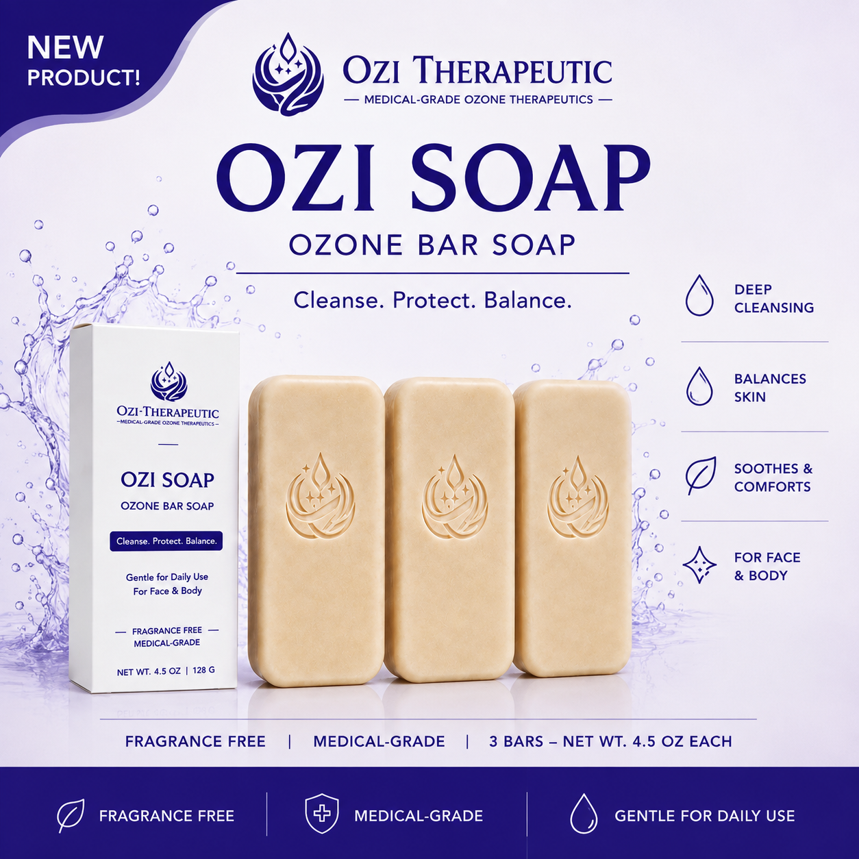 OZI Soap 3-Bar Bundle — Limited-Time New Product Offer