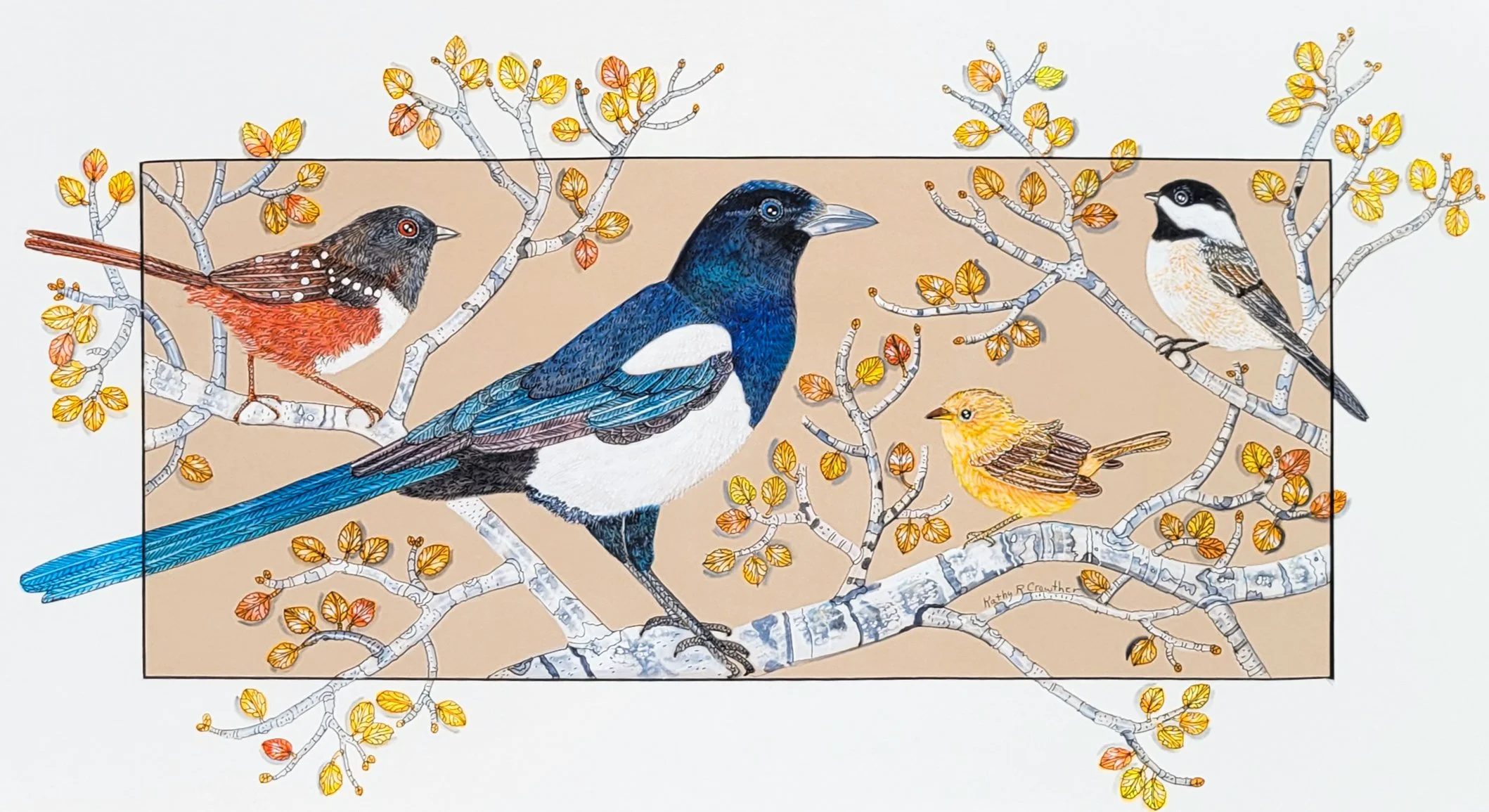 Magpie and Company - 30" x 18"