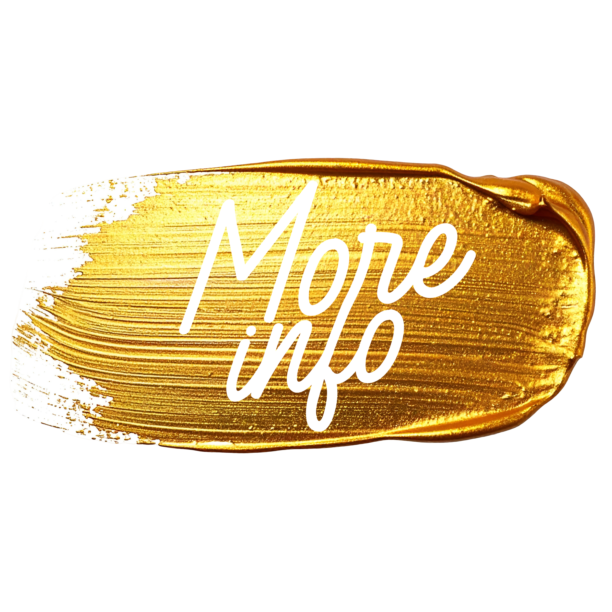 Close-up of a gold-colored object with cursive white text reading 'More'. The surface of the object has a textured pattern, and the background is black.