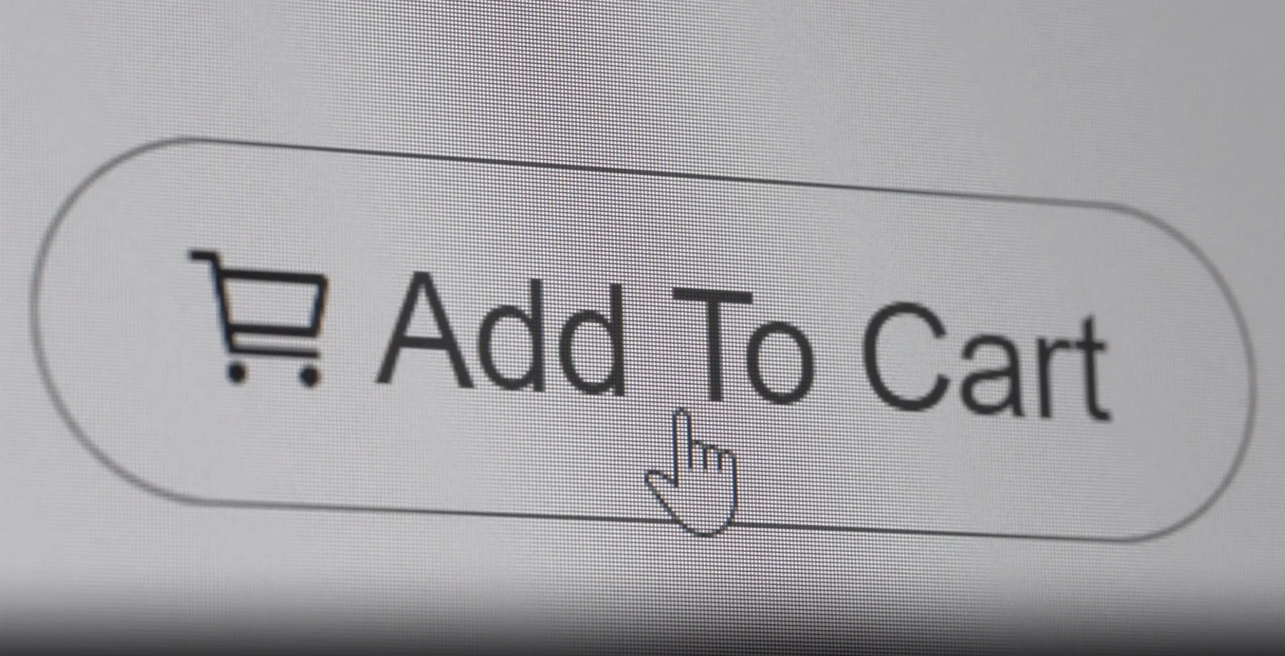 Close-up of a smartphone screen showing a white "Add to Cart" button on Amazon and TikTok Shop. Ready to be sold.