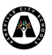 Asheville City Schools logo featuring a stylized tree with colorful leaves and the school district's name surrounding it.