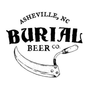 Logo for Asheville, NC Burial Beer Co. featuring a decayed soup can with a bottle opener.