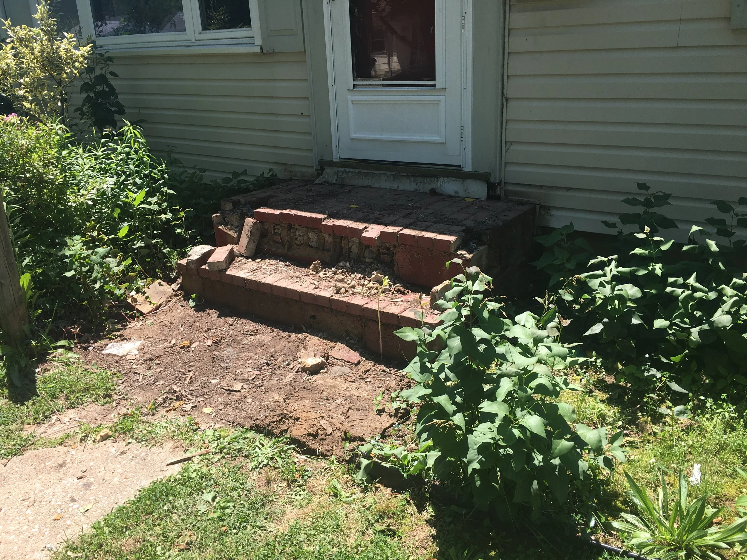 Concrete & brick step repair