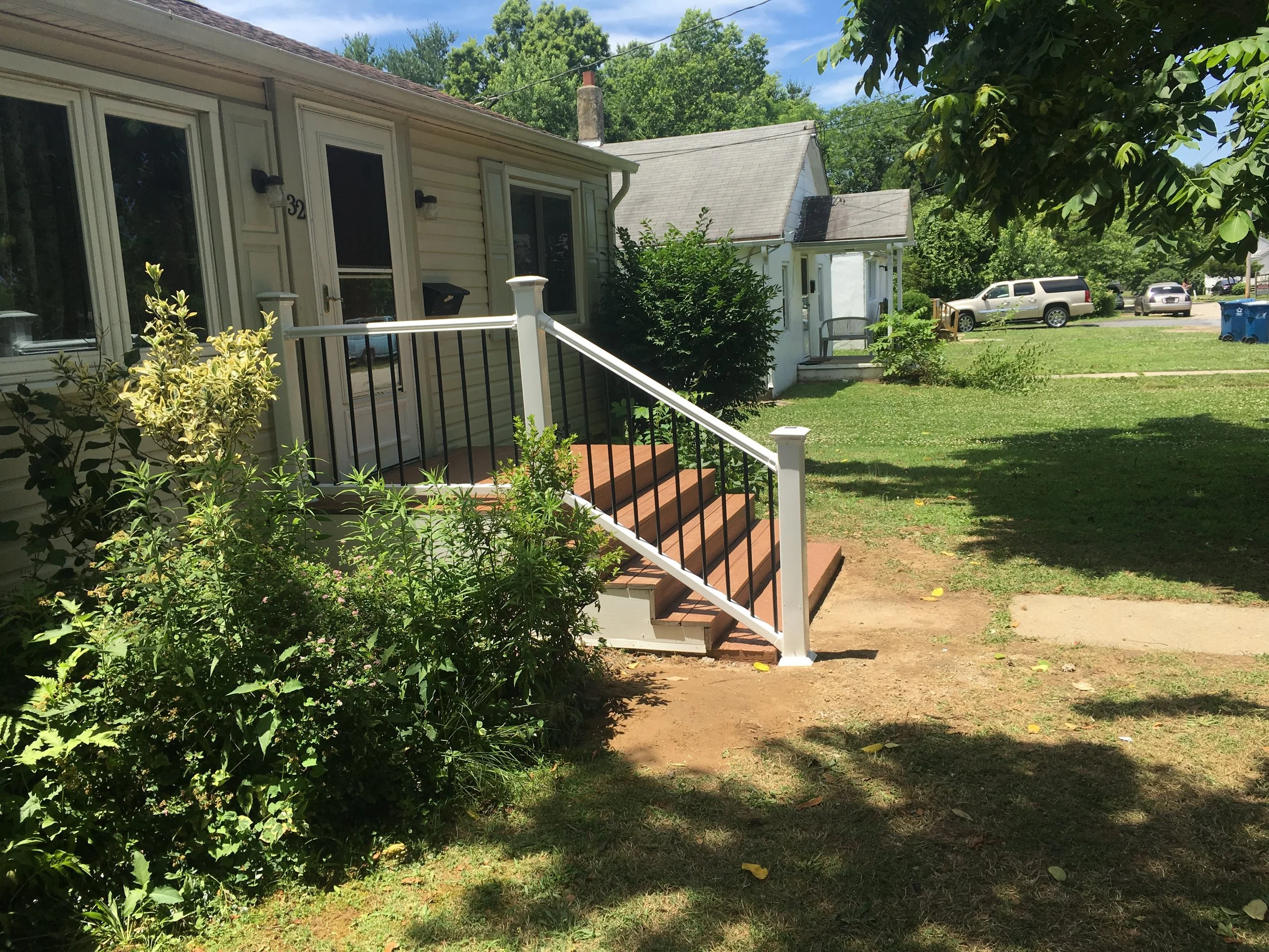 Concrete & step w/railing repair complete