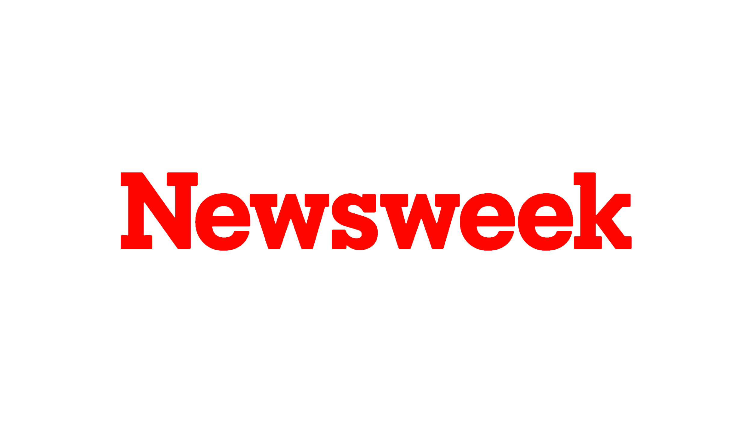 Newsweek magazine cover with a black background, featuring white text and a red 'Newsweek' logo at the bottom.