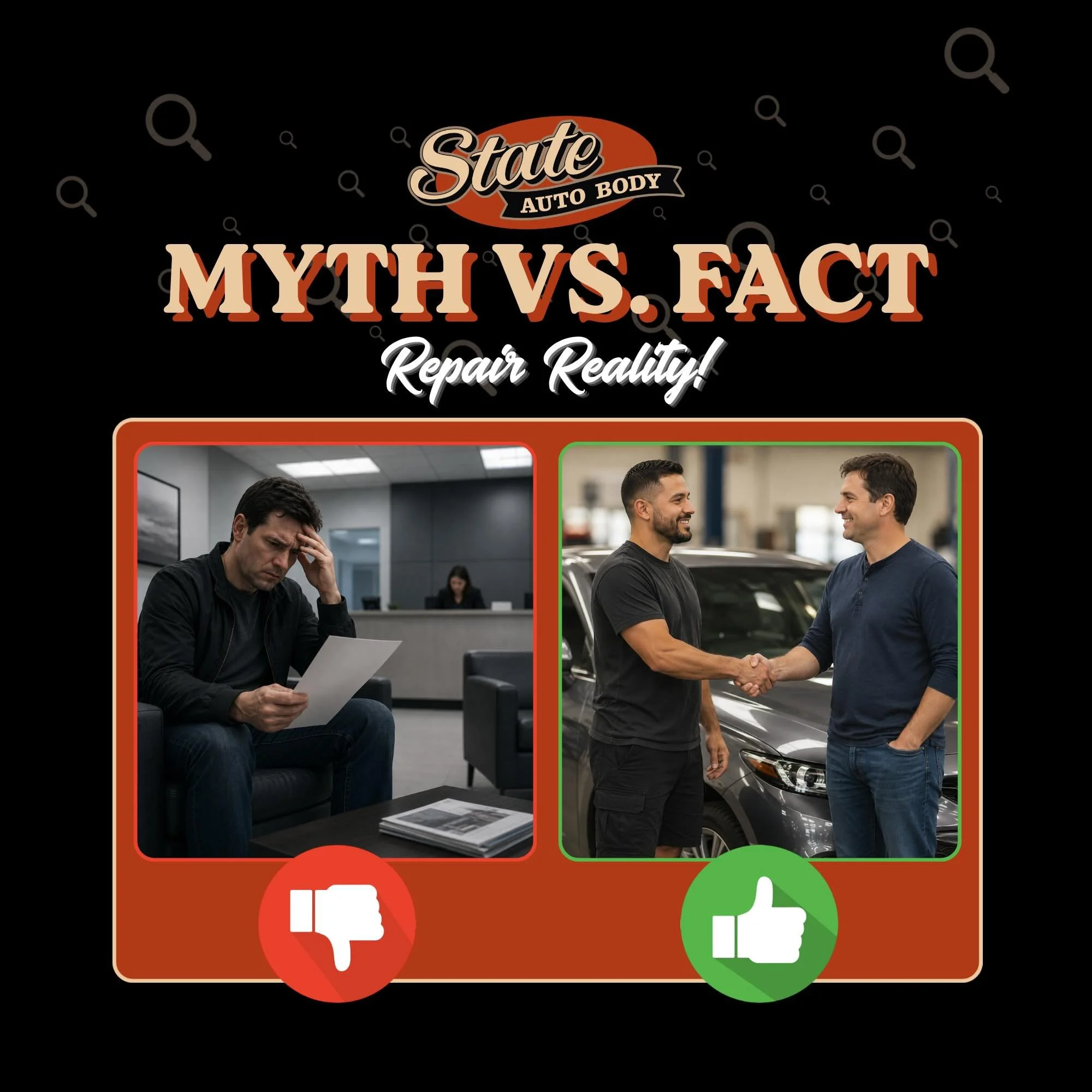 MYTH: You have to go back to the dealership for collision repairs. ❌

FACT: You have the right to choose ANY licensed repair shop &mdash; and your insurance company cannot legally force you otherwise. ✅

We work with all major insurance carriers to r