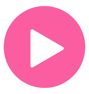 A pink play button icon on a black background.