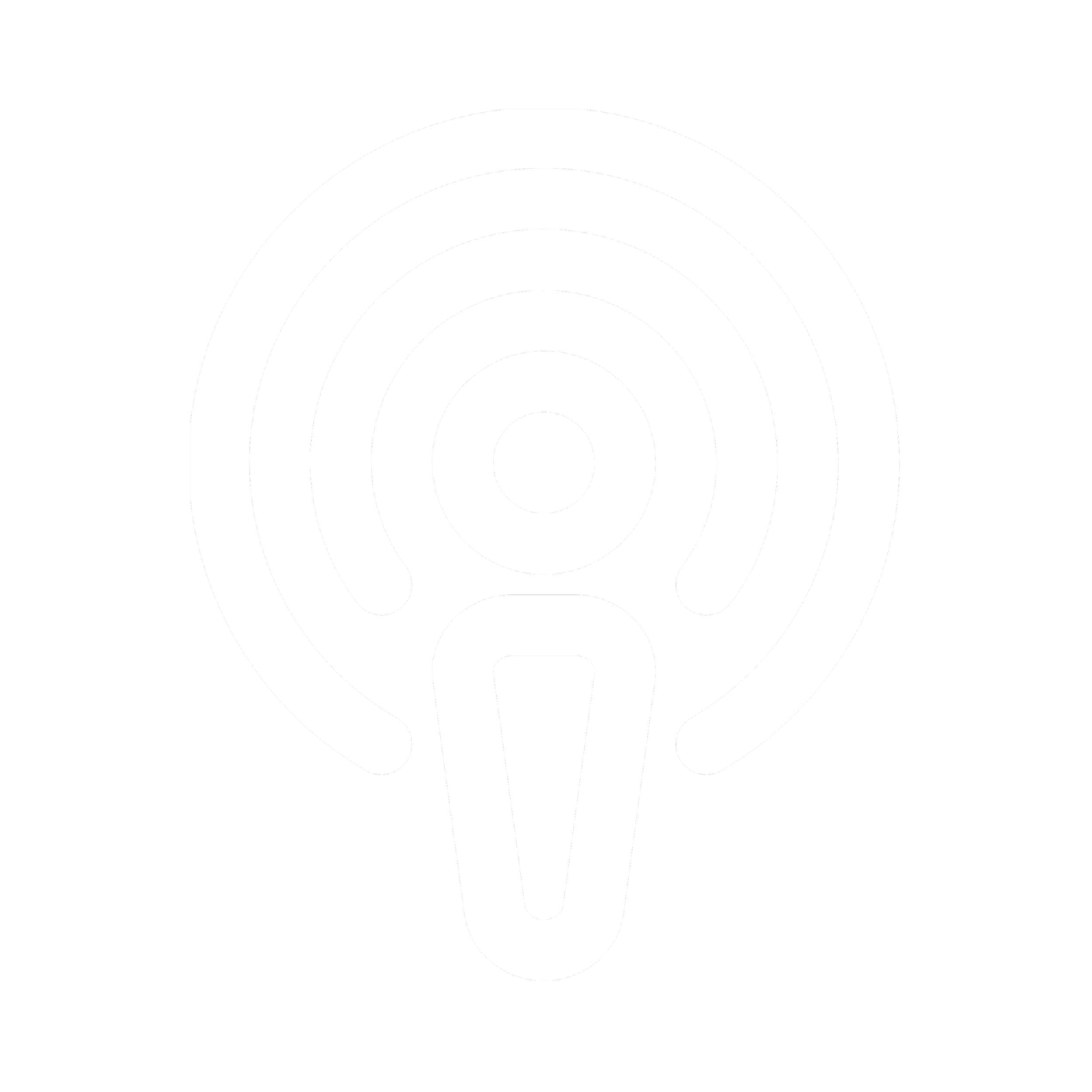 A black background with a series of white concentric circles resembling a target or radar.
