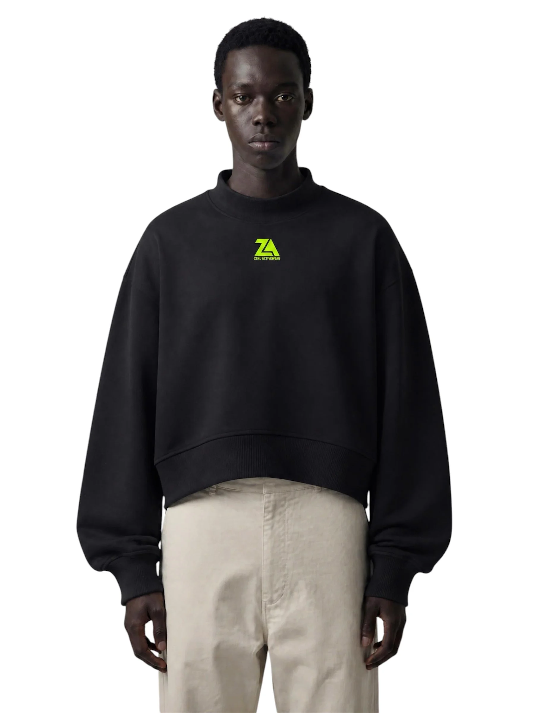 001 Crop Mock Neck Sweatshirt