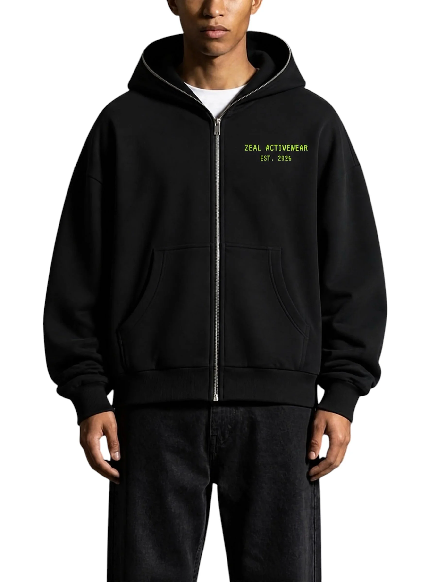 001 Full-Zip Boxy Hoodie