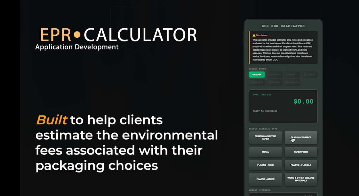 EPR Calculator App for Portco Packaging