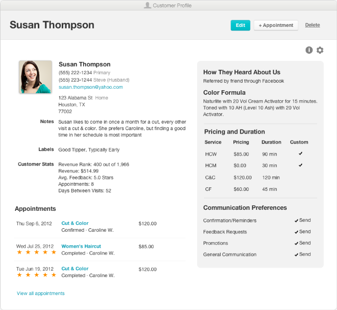 fetch booking customer