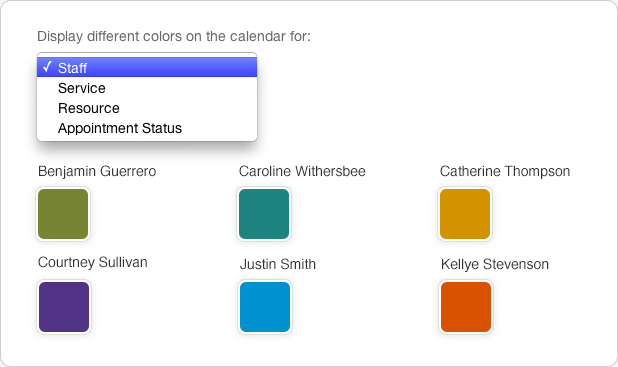 fetch booking color code services