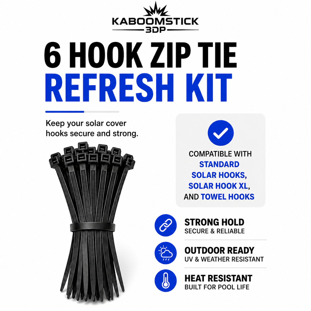6 Hook Zip Tie Refresh Kit