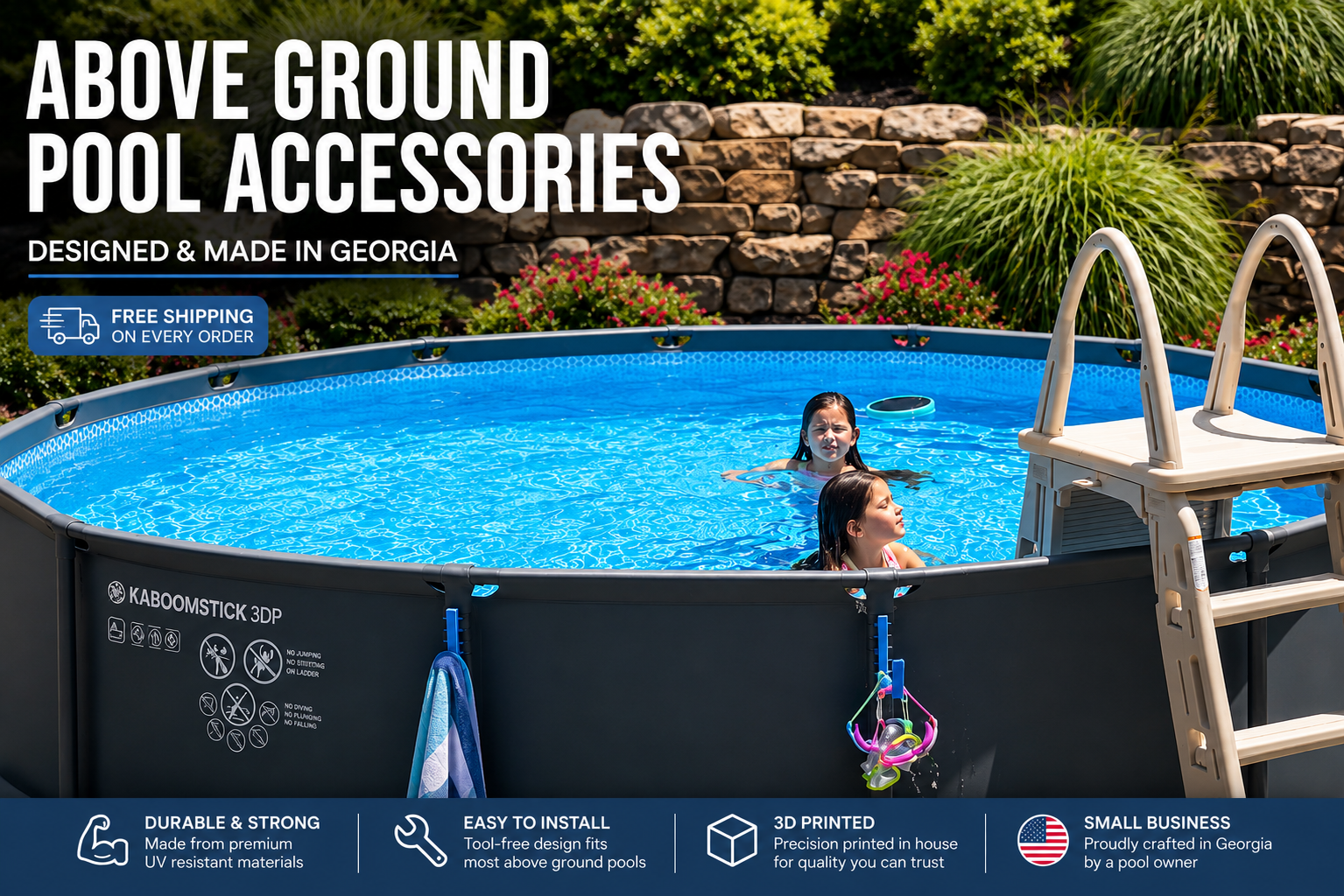 Kaboomstick 3DP Above Ground Pool Accessories for Intex Bestway Coleman