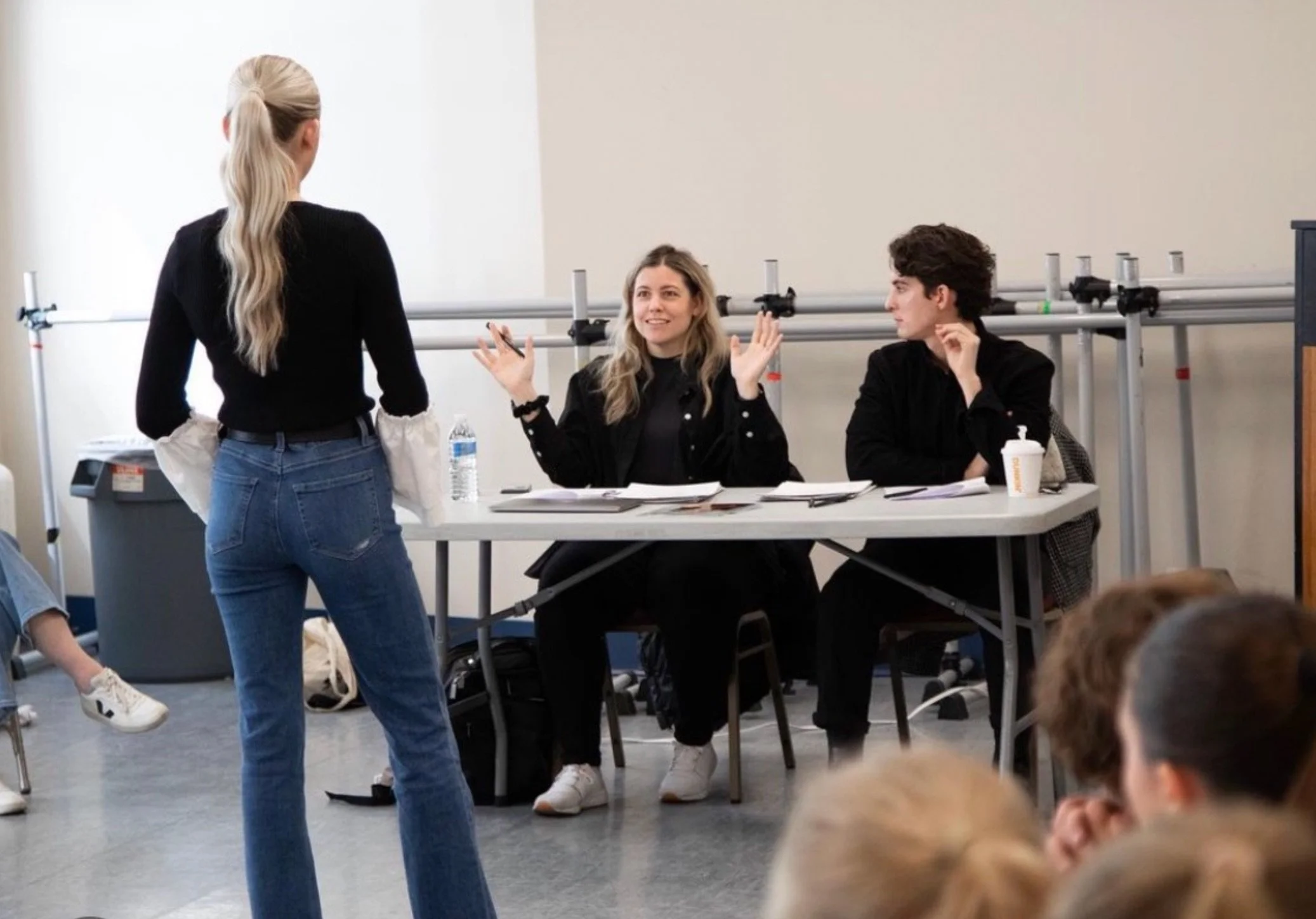 Rebekah Bruce, Broadway music director and vocal coach, in a coaching session with an actor