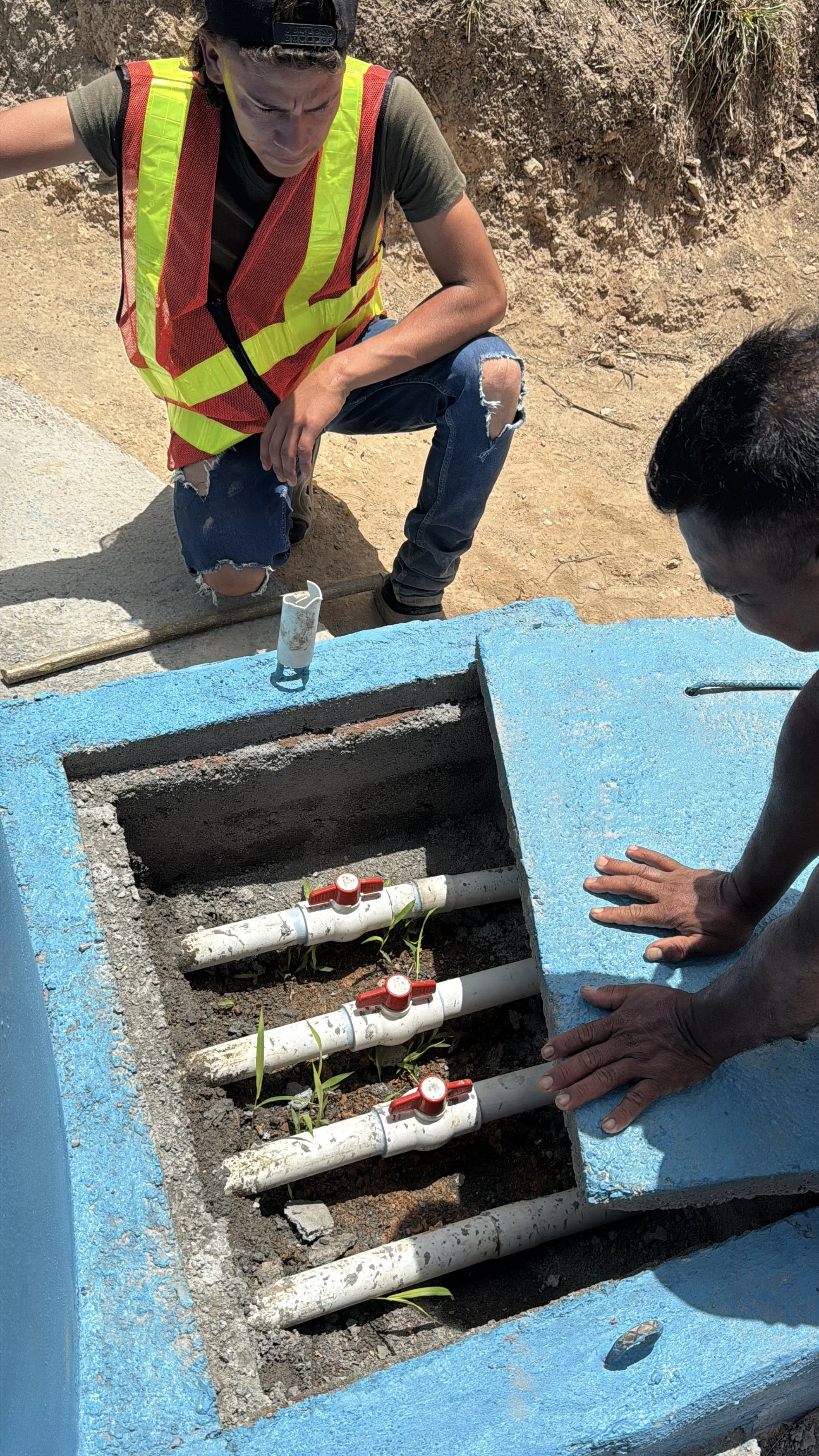 These valves come from the tank and lead to the homes in the village. 