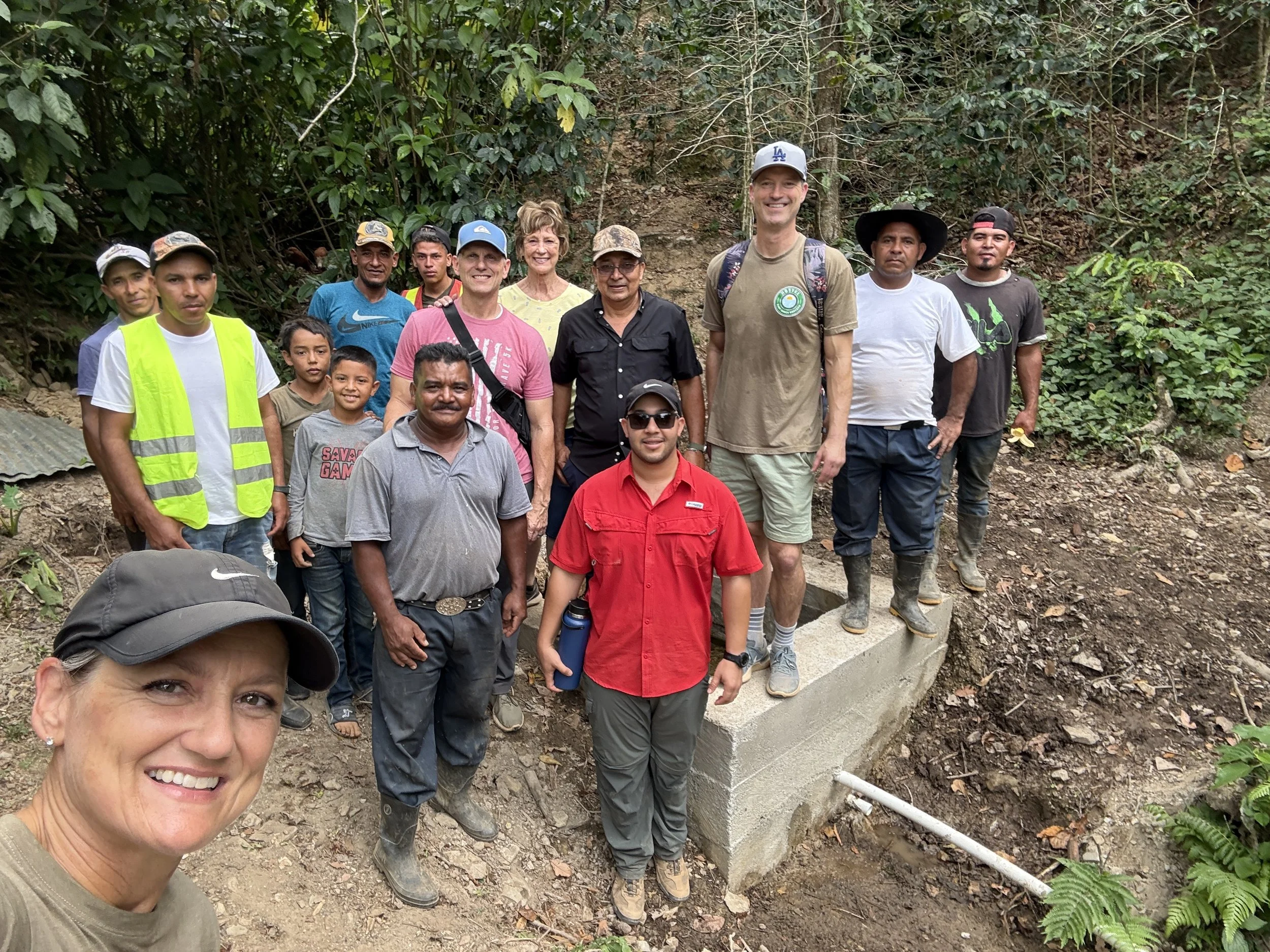 This is the HIHWH Board and the Bella Vista Water Board showing us the hard work they did to improve the water source.  