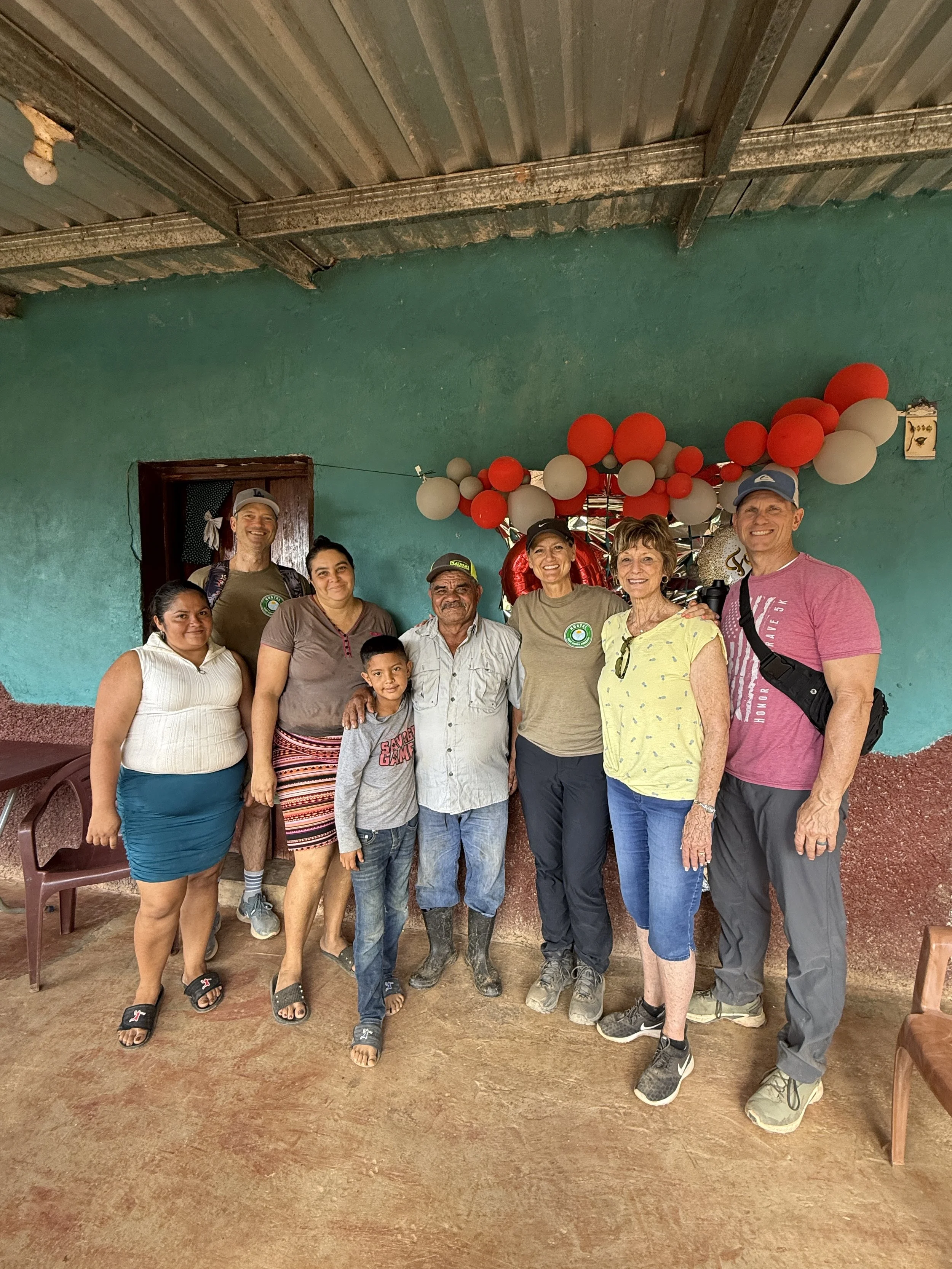 This is the home of a member of the water board and the gentleman who graciously donated the land where the water source is to the community.  
