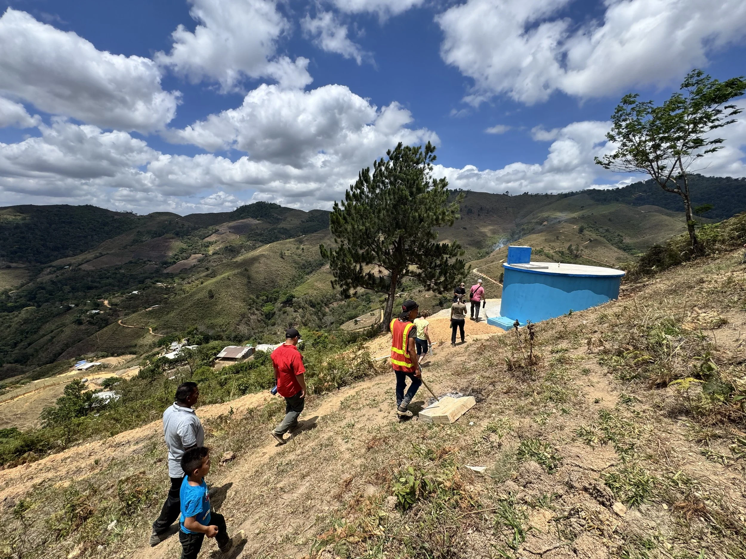 The tank is built on the hillside of Bella Vista.  