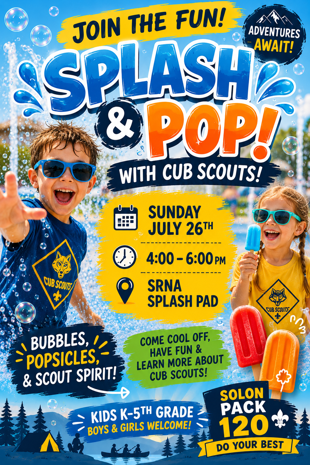Splash & Pop With Cub Scouts! 