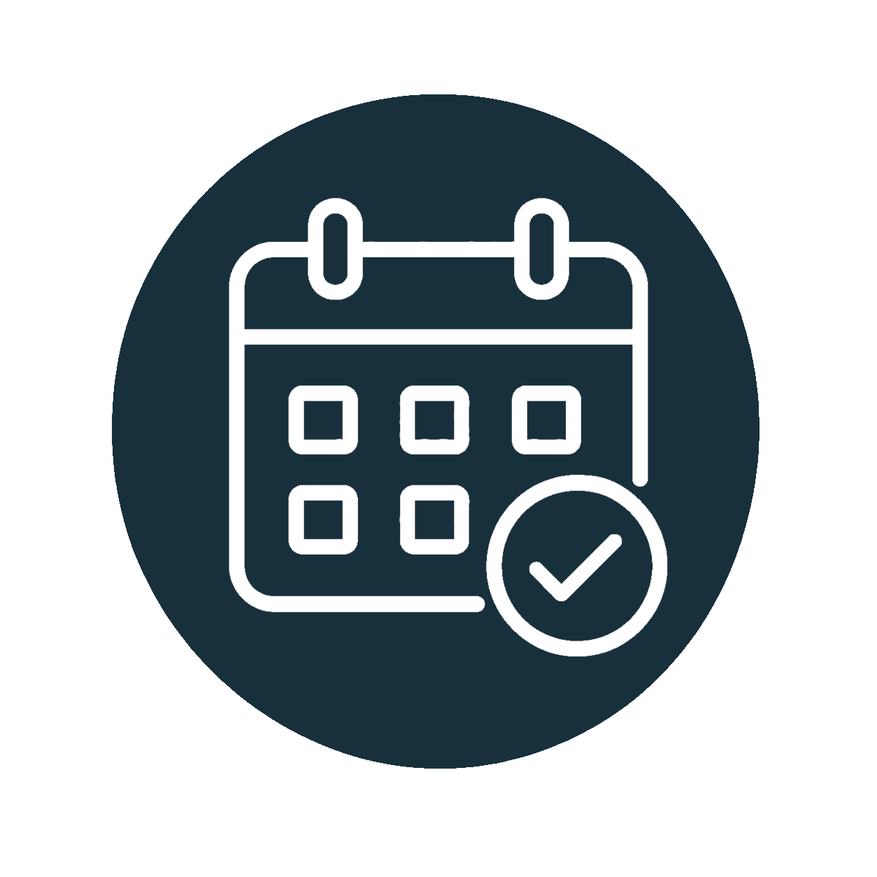 CaliPet scheduled service icon — recurring visits on your schedule.
