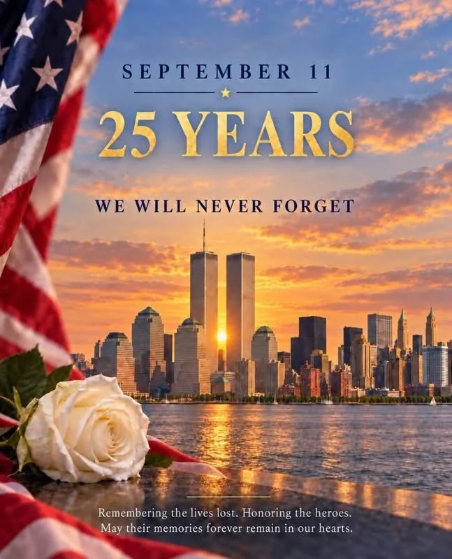 Today we pause in remembrance.
Twenty‑five years later, we honor the lives lost, the heroes who ran toward danger, and our great nation that was changed forever.

We will never forget.

For Frozen Ropes 307, this day holds deep meaning. Our very own 