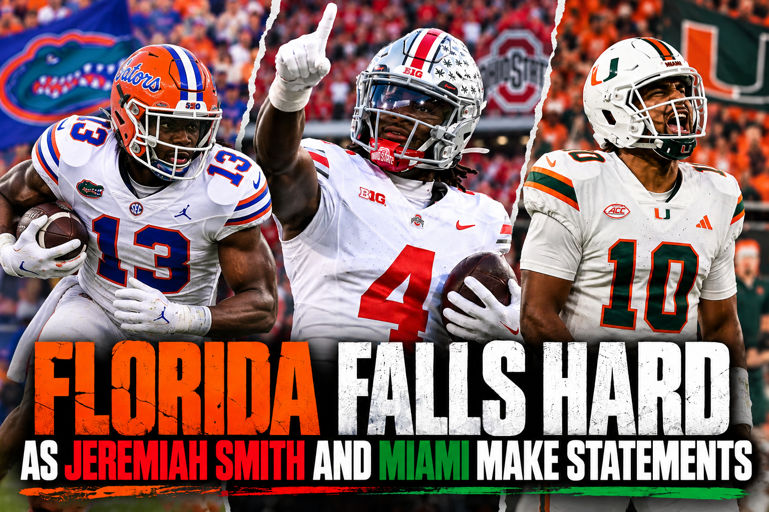 Florida Falls Hard as Jeremiah Smith and Miami Make Statements