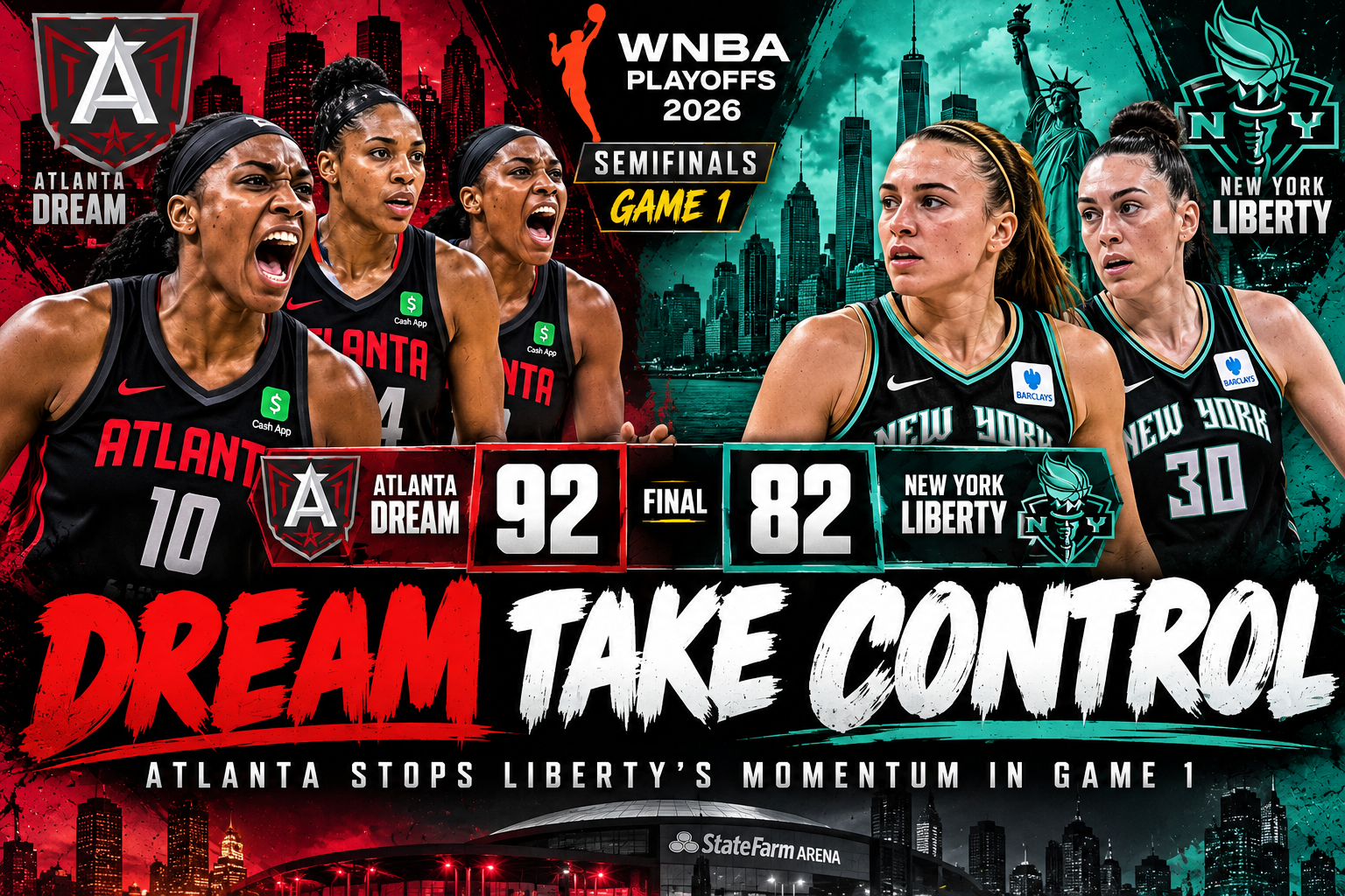Dream Take Control: Atlanta Stops Liberty's Momentum in Game 1