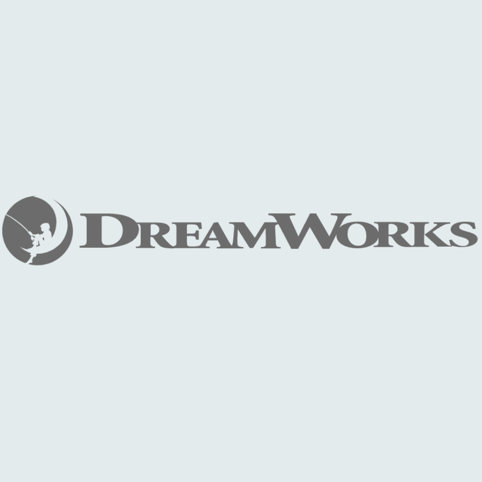 Dreamworks logo. Past clients include Dreamworks employees.