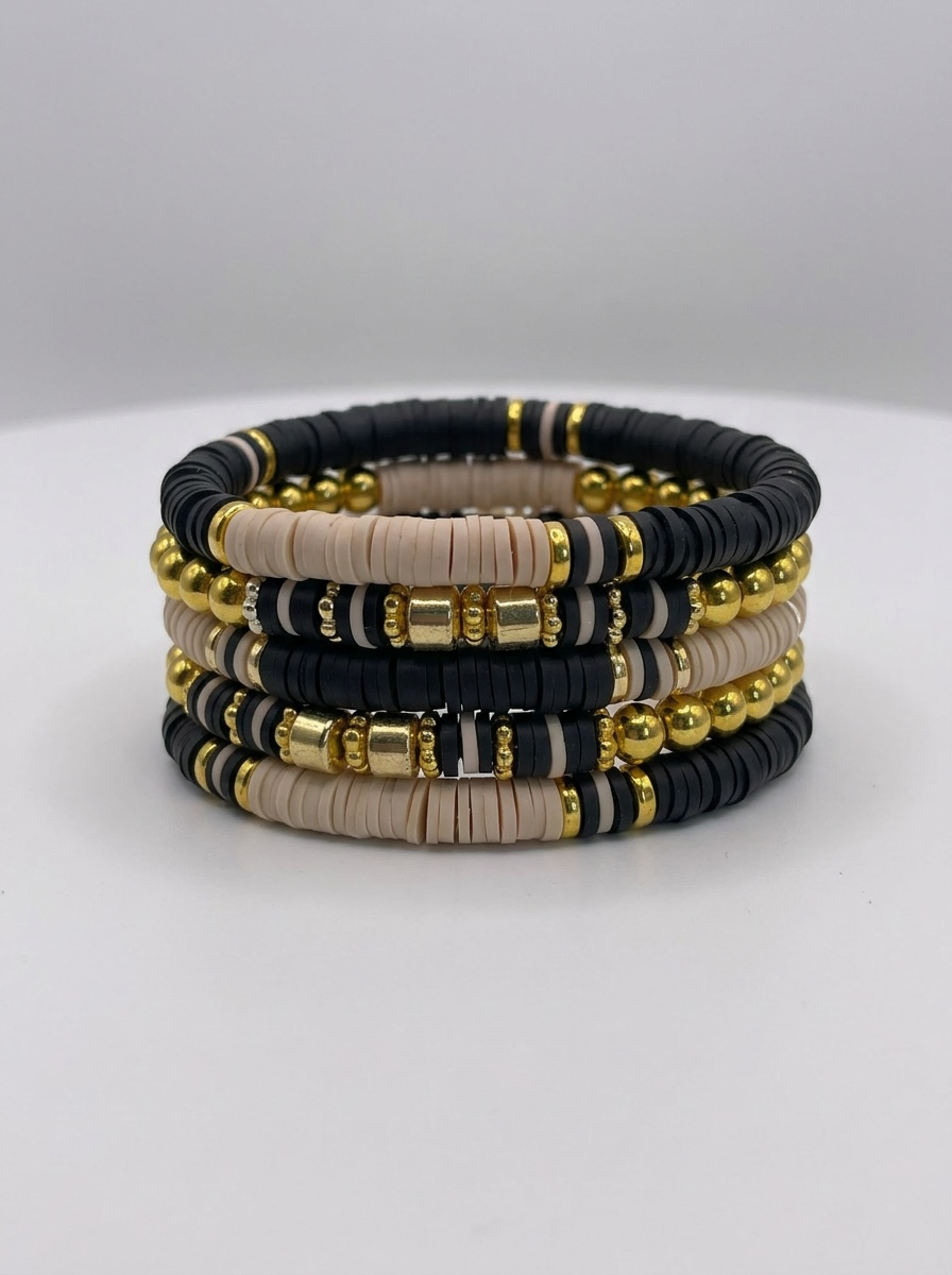 Midnight Sand Heishi Bracelet