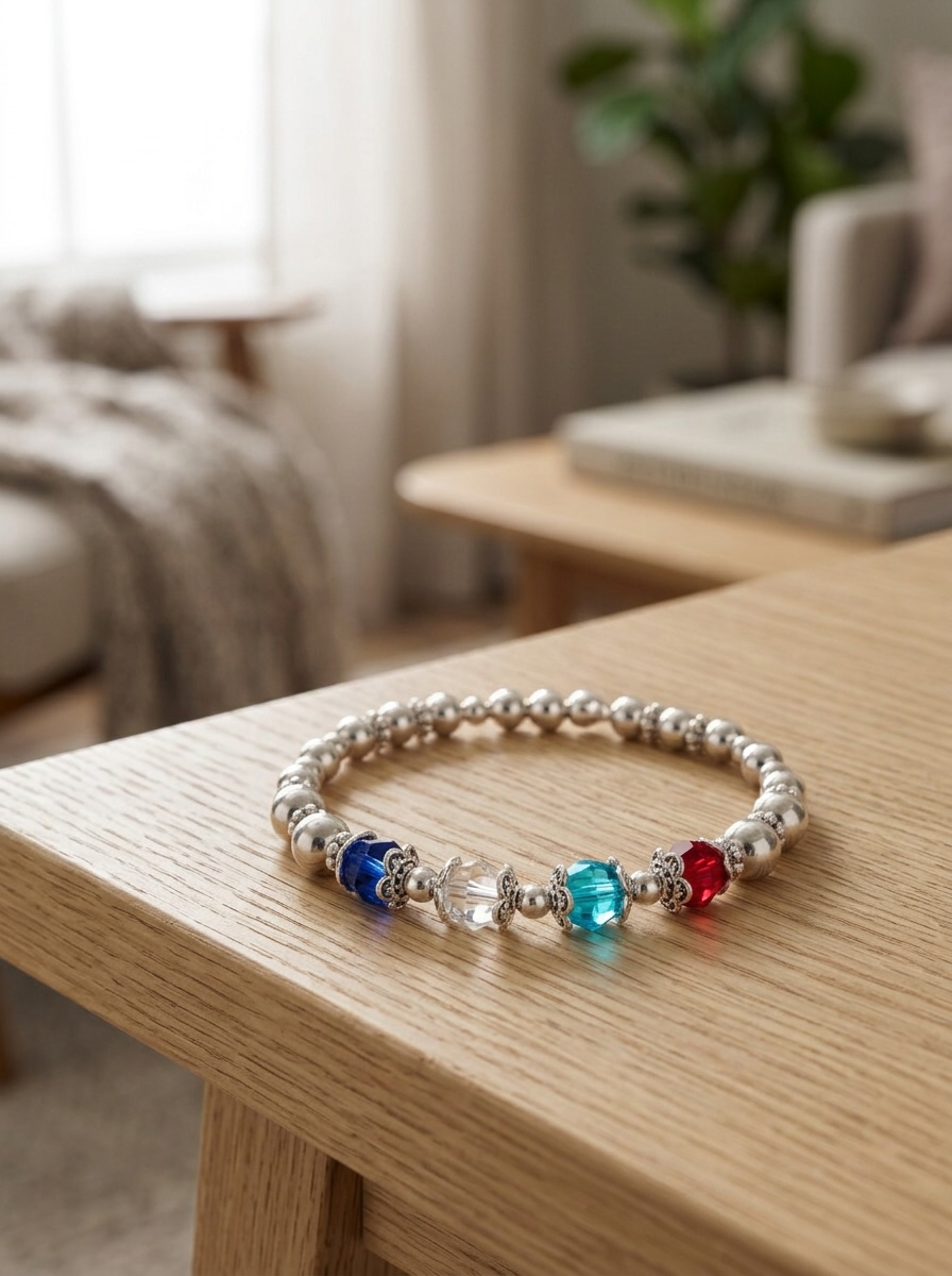 Customizable Family Birthstone Crystal Bracelet