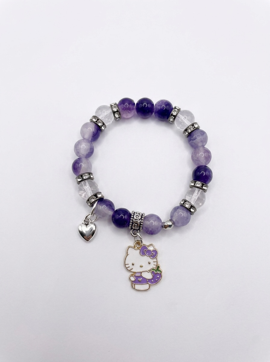 DIY Purple Hello Kitty Charm Braceelet Kit