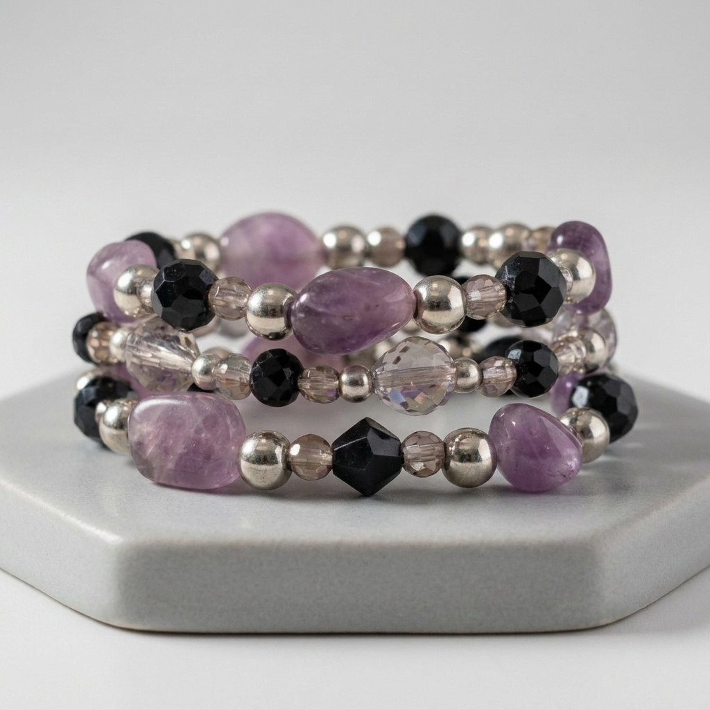 Midnight Amethyst Balance Bracelet