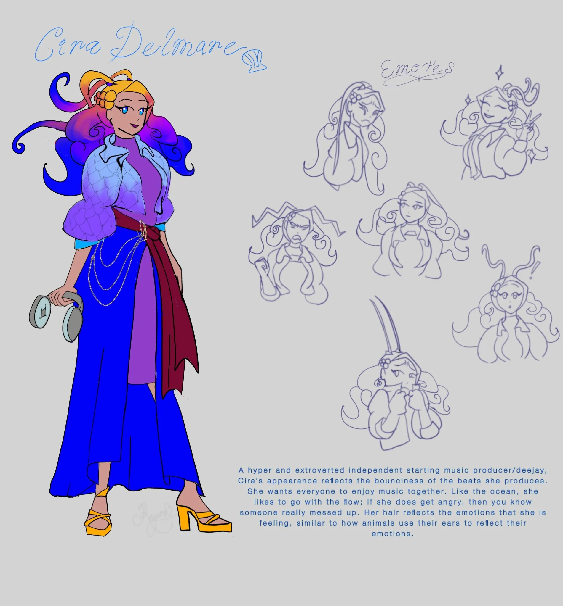 Cira Delmare Hero Pose & Expressions