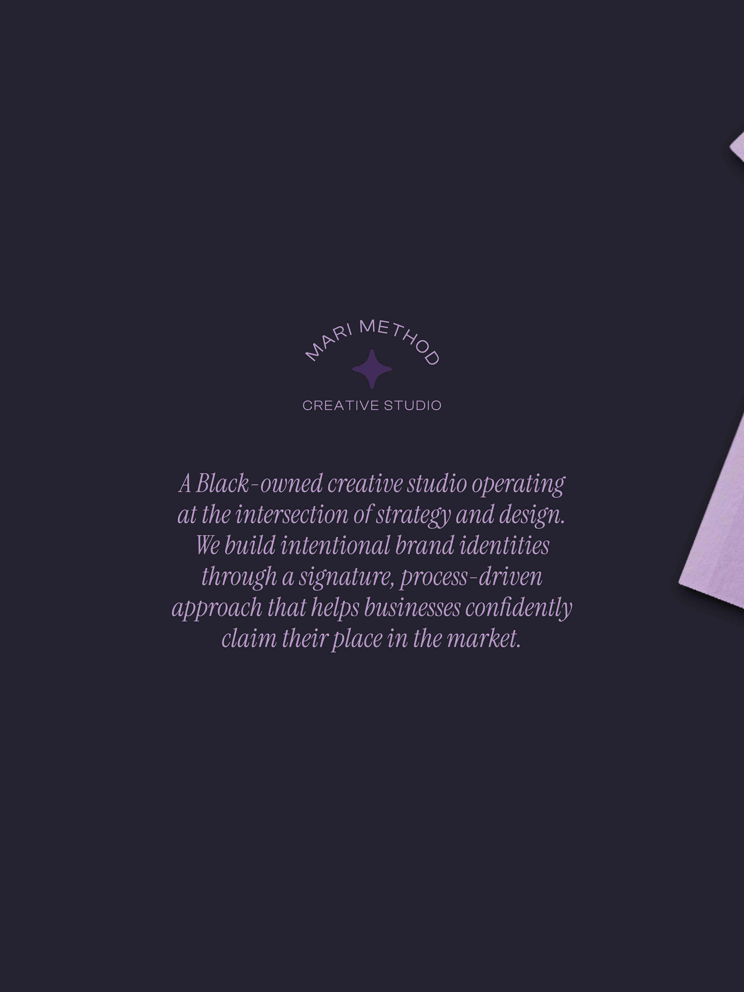 about mari method, a Black-owned  creative studio