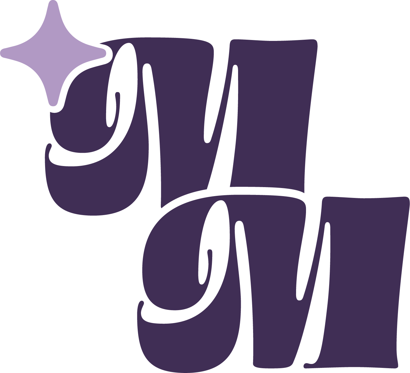 Stylized purple text that reads "MM" with a star symbol on the top left.