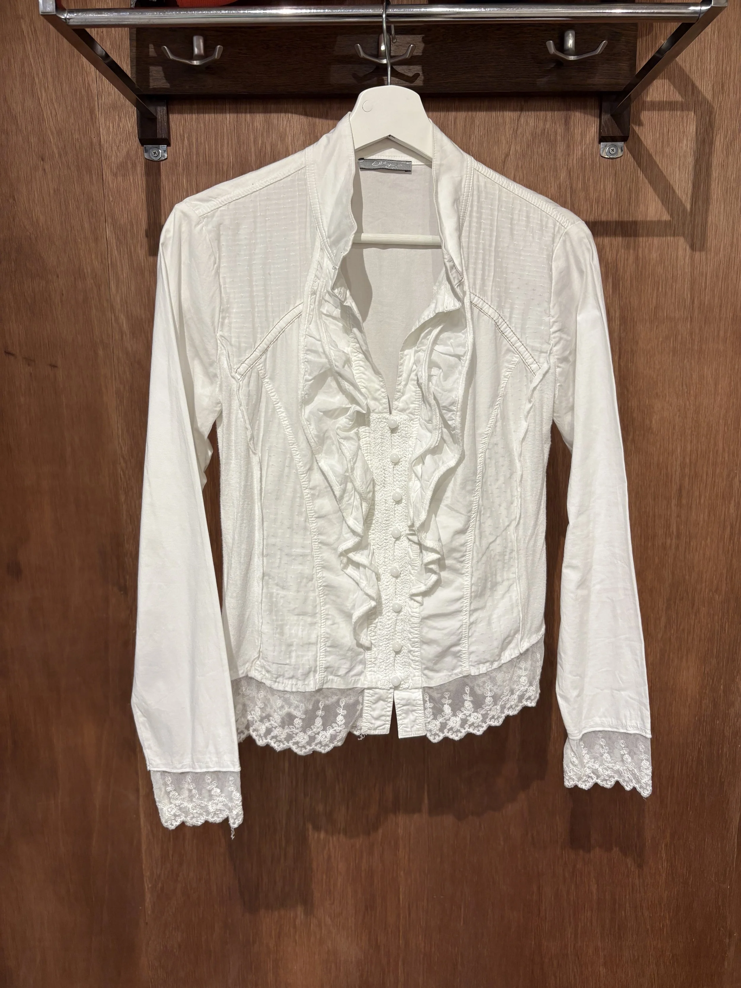 Front Ruffle Blouse