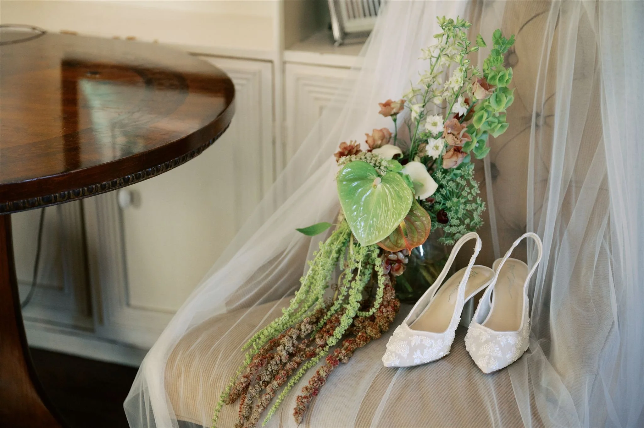 Modern garden-inspired bridal bouquet for a Santa Barbara wedding