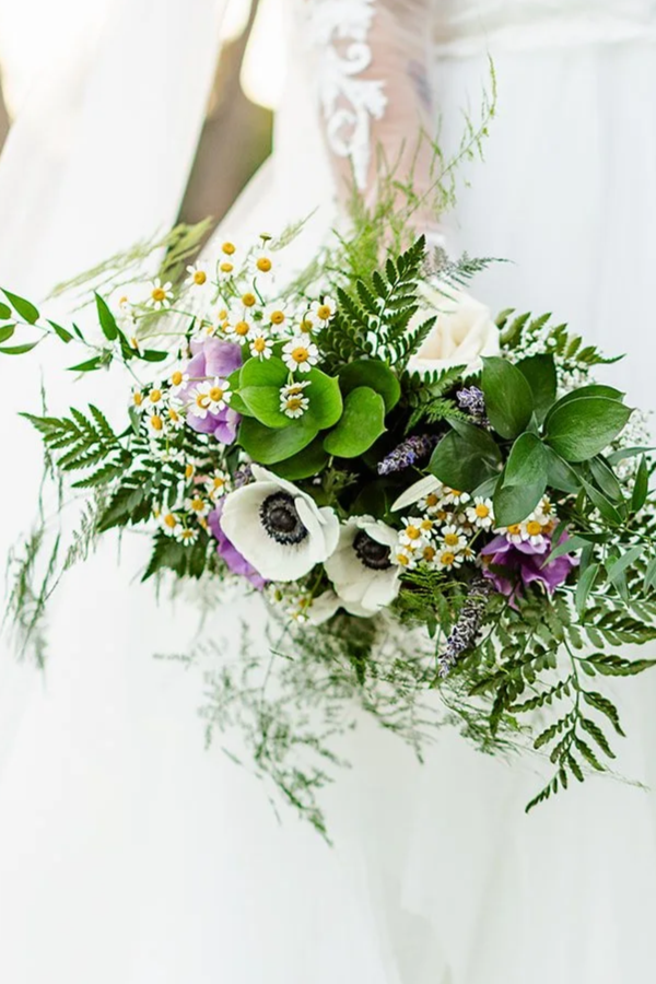 fantasy forest-inspired bridal bouquet in Santa Barbara