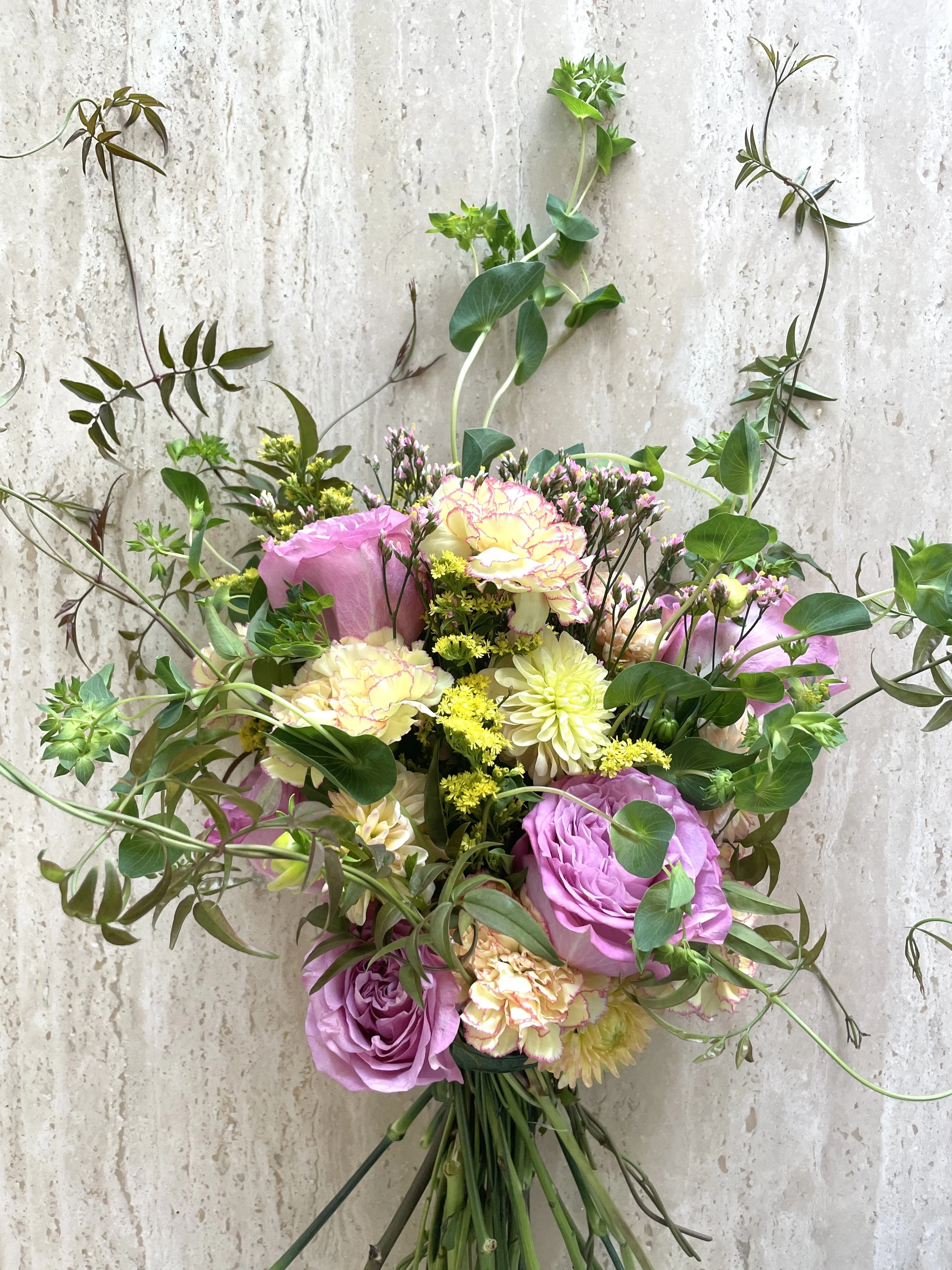 Garden-inspired bridal bouquet for a Santa Barbara elopement