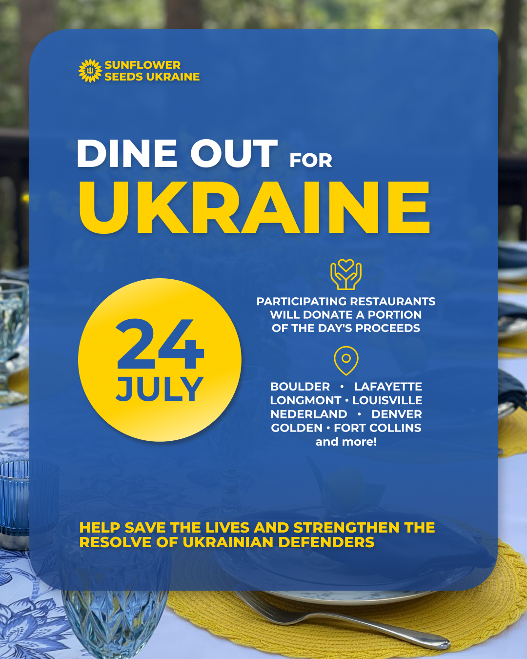 DINE OUT FOR UKRAINE JULY 2025