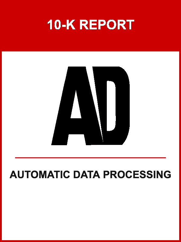 Automatic Data Processing 10-K Report