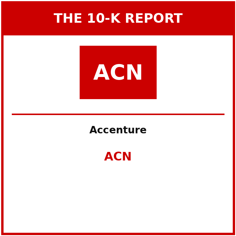 Accenture 10-K Report