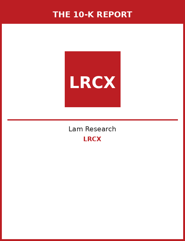 Lam Research 10-K Report