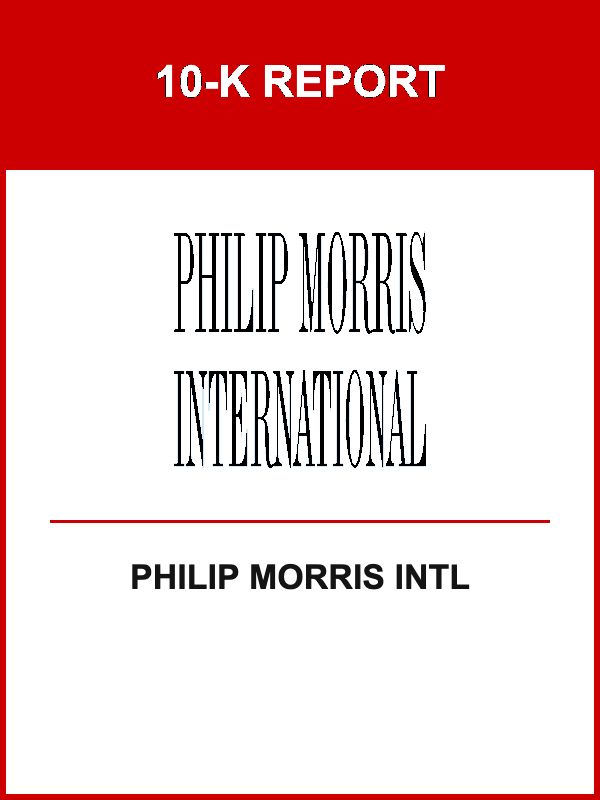 Philip Morris 10-K Report