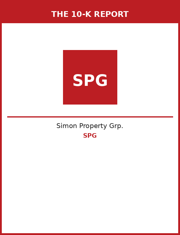 Simon Property Group 10-K Report